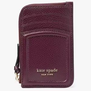 Kate Spade Knott Zip Cardholder Deep Cherry